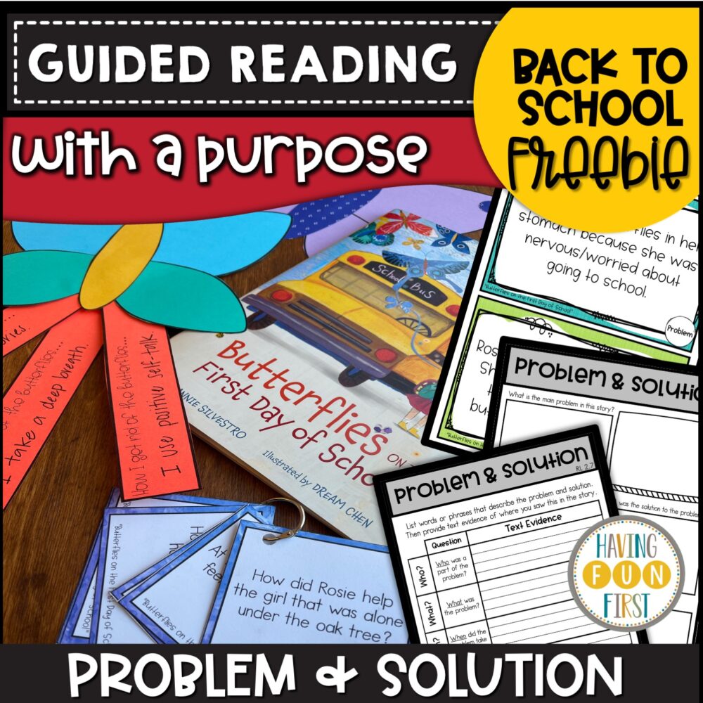 free guided reading activity for back to school