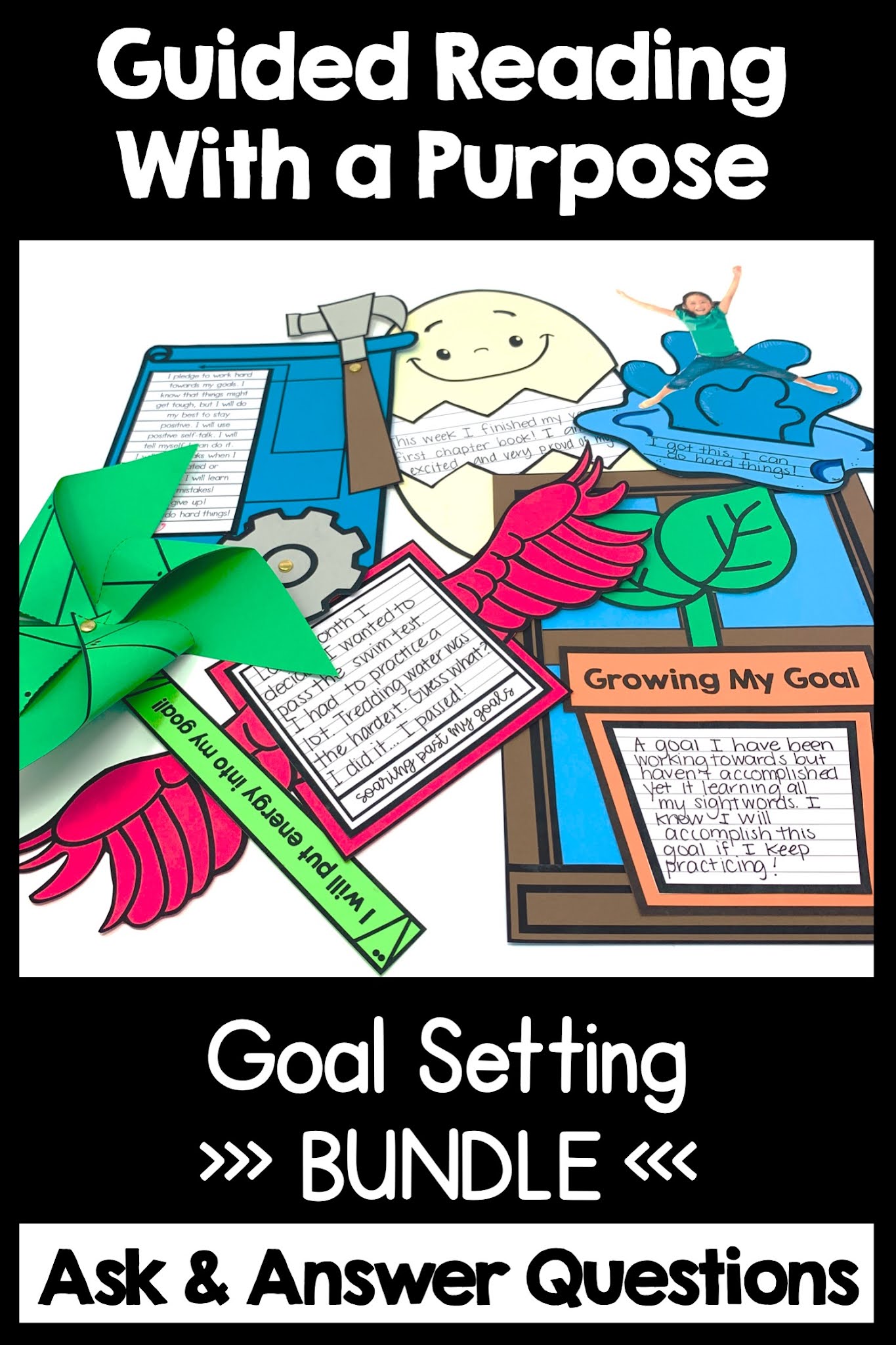 Guided Reading with a Purpose Goal Setting and Growth Mindset bundle