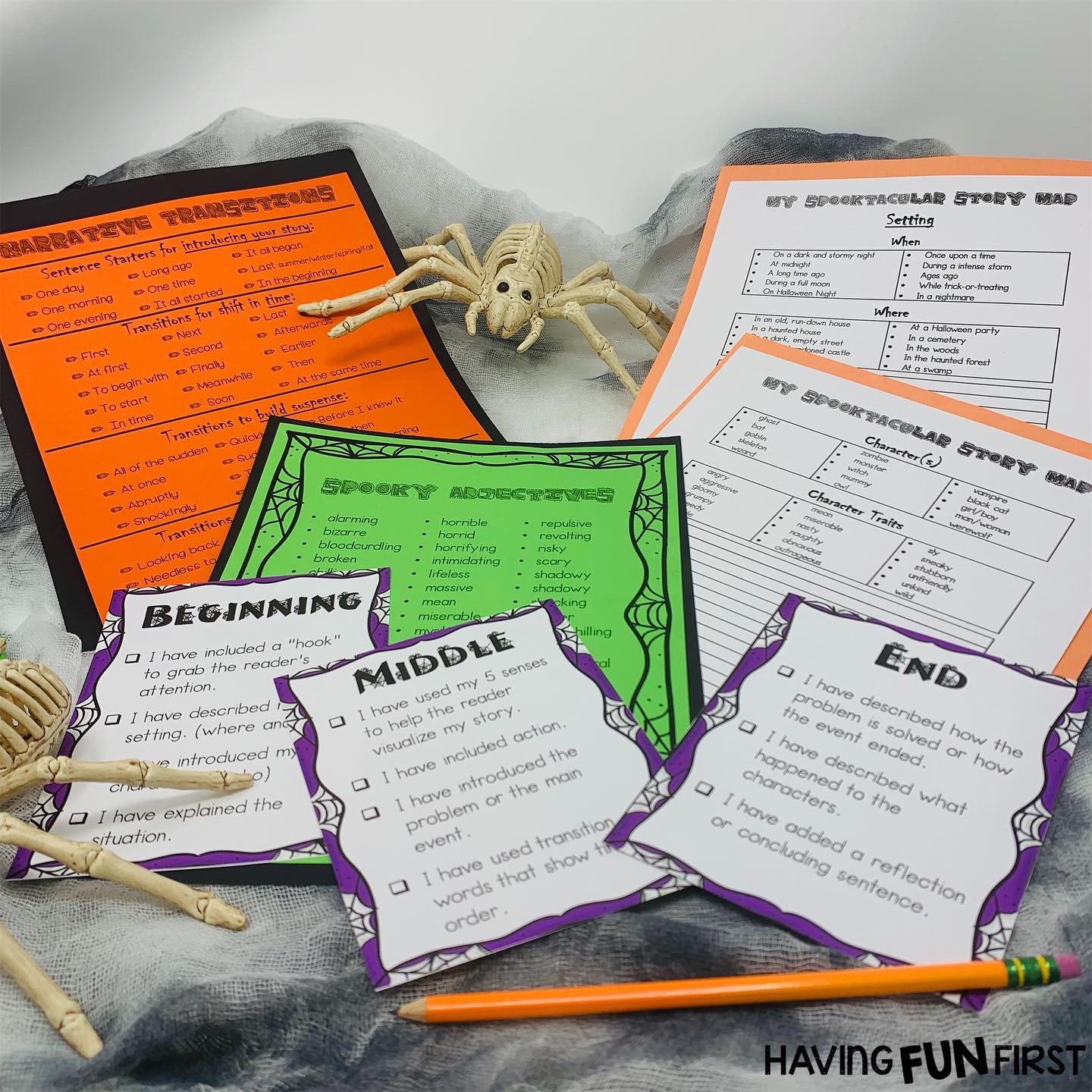 Halloween Narrative Writing Worksheets