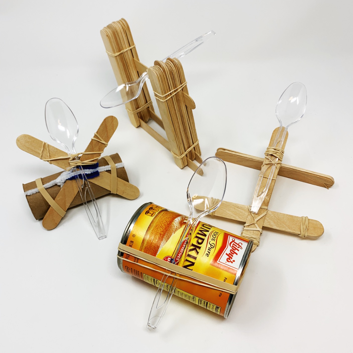 Thanksgiving STEM challenge catapults