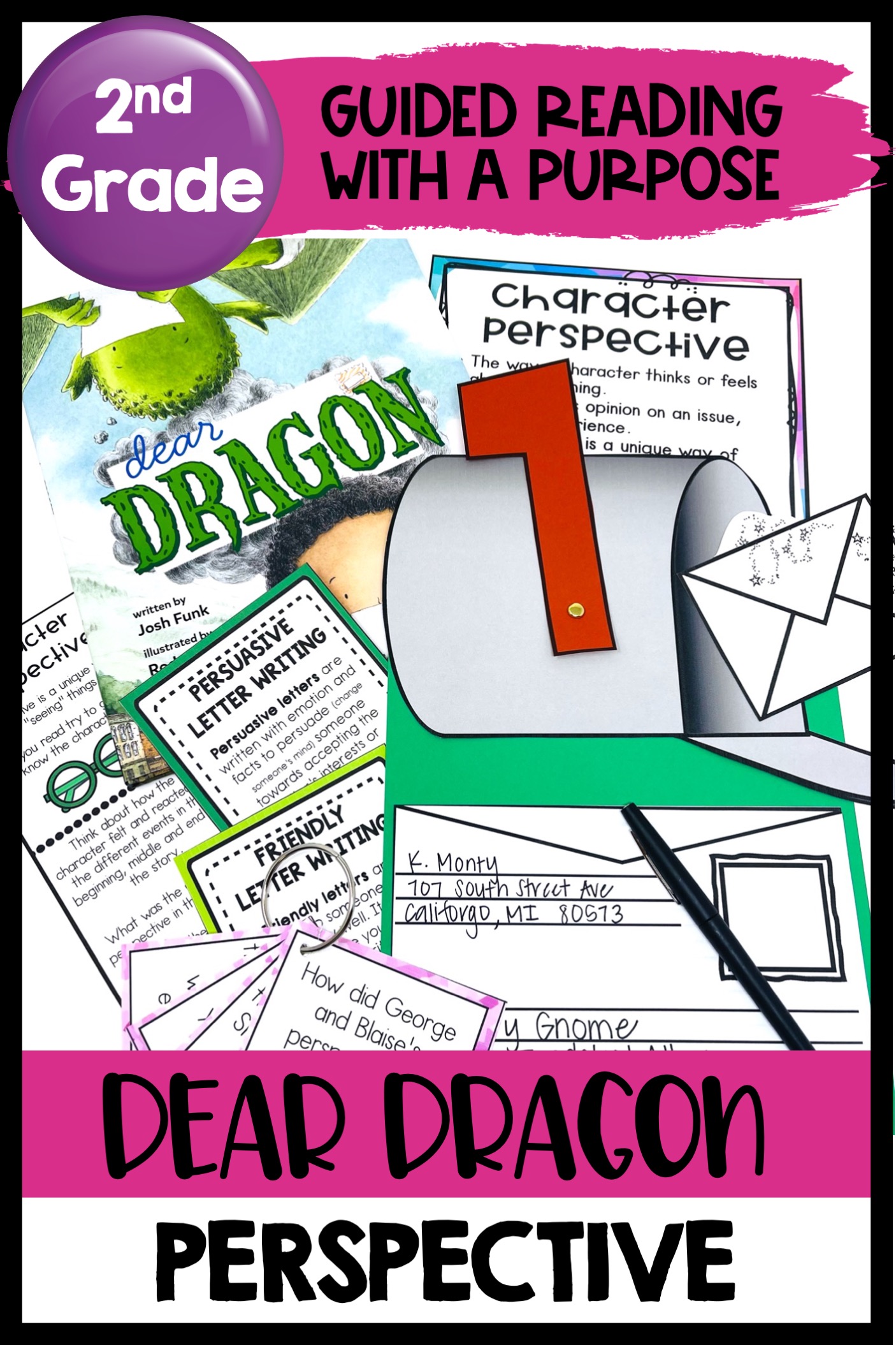 Dear Dragon writing a letter worksheets