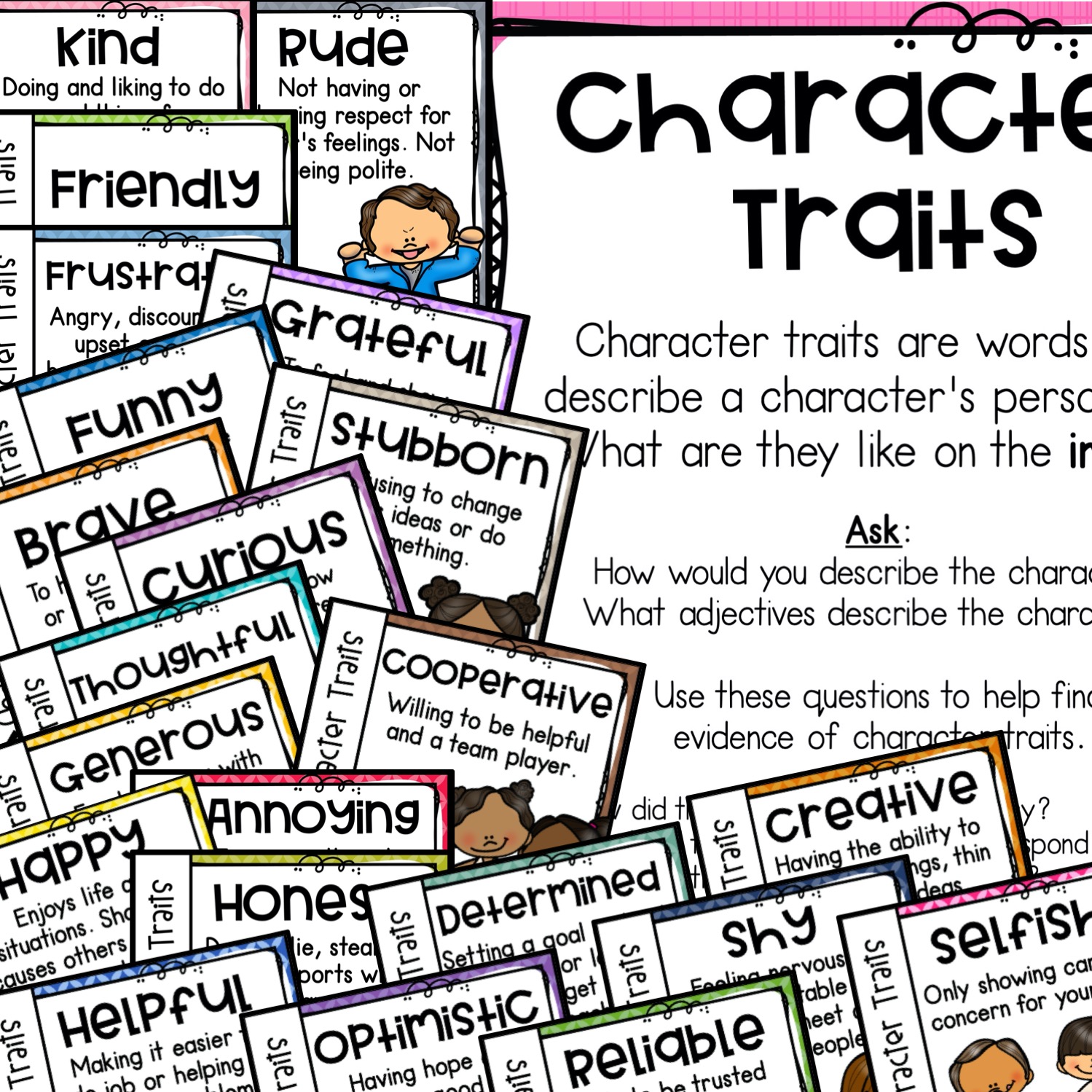 Posters for Teaching Character Traits