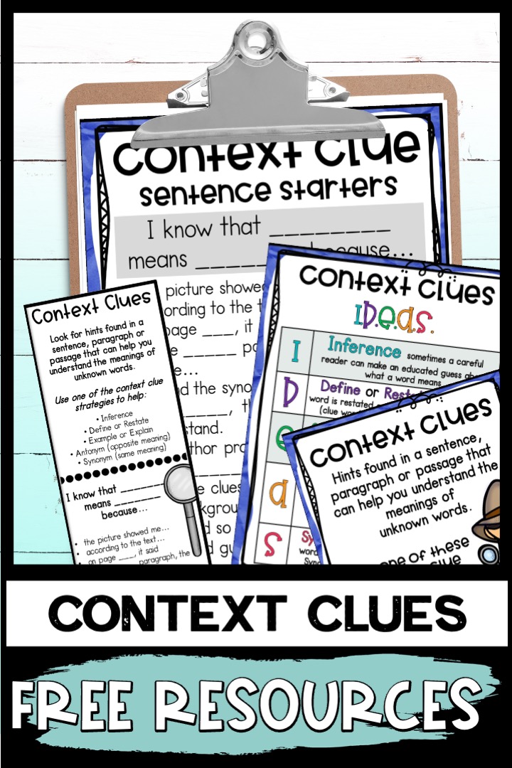 Free materials for teaching context clues