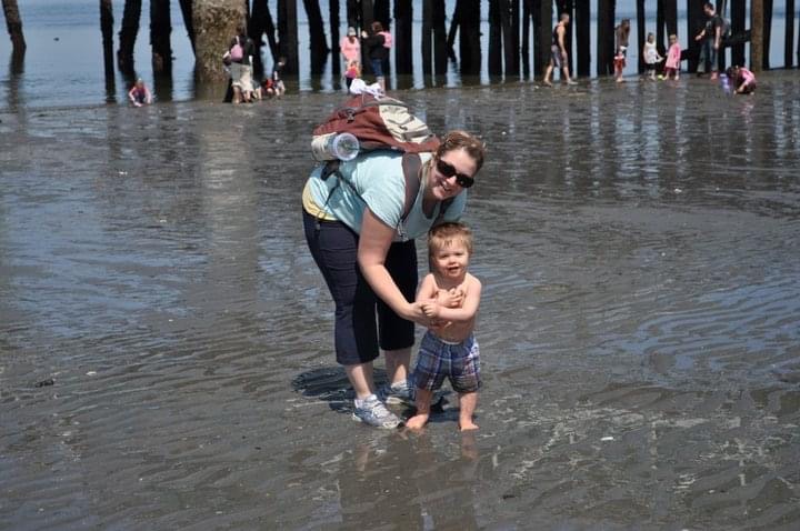 beach field trip with my son