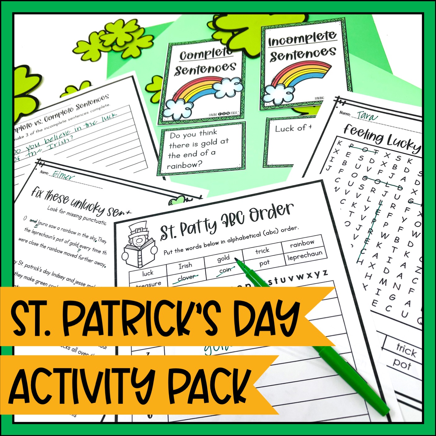 St Patrick's Day Classroom Activities Pack