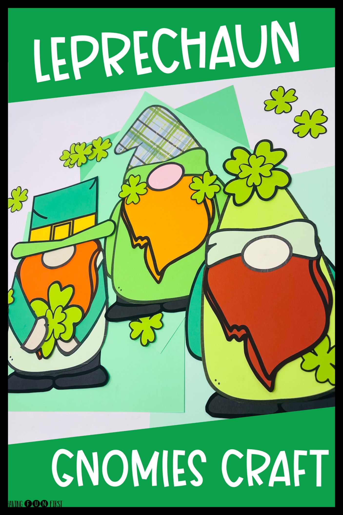 St Patrick's Day classroom activities leprechaun gnomies craft