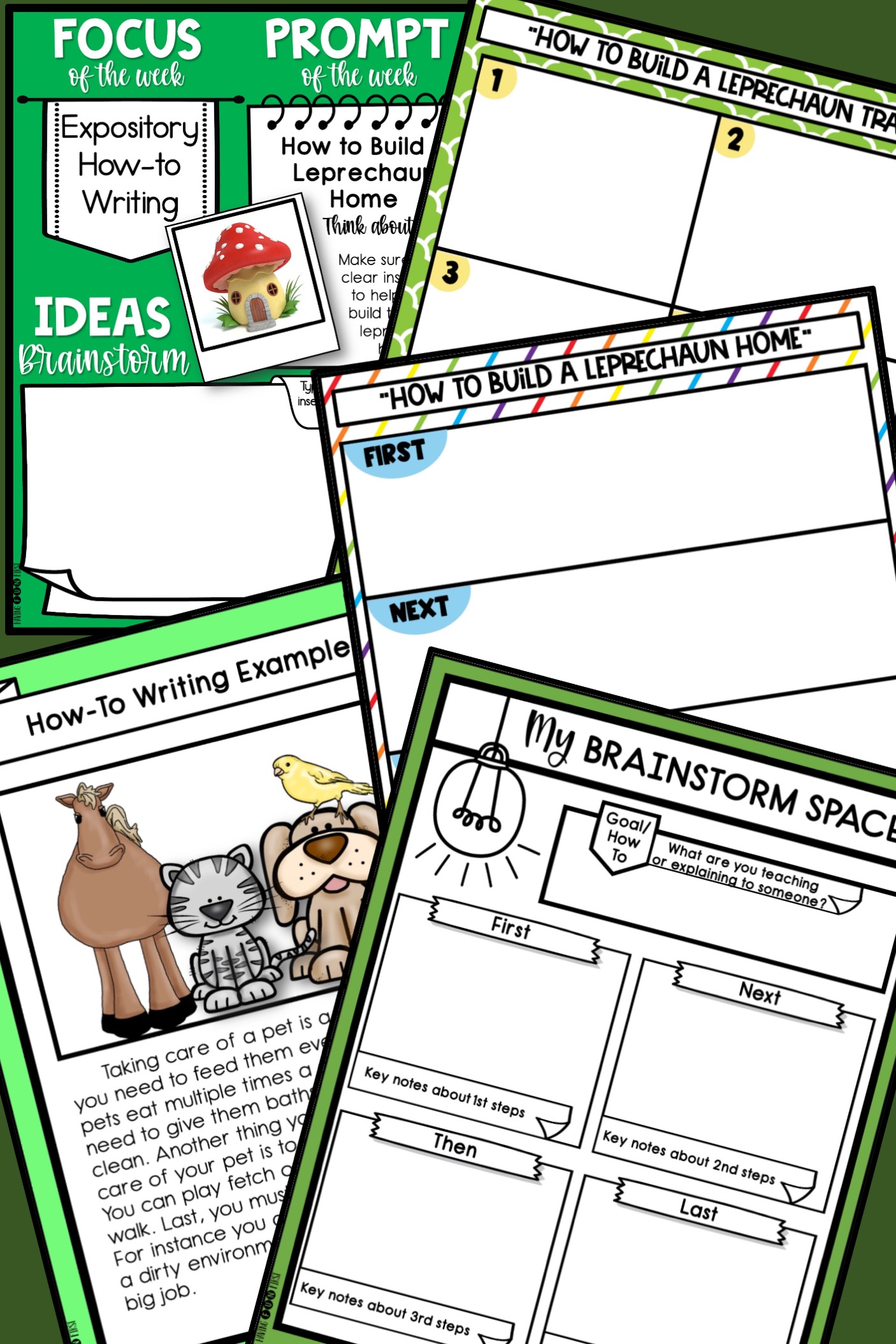 St Patrick's Day classroom activities for writing and STEM