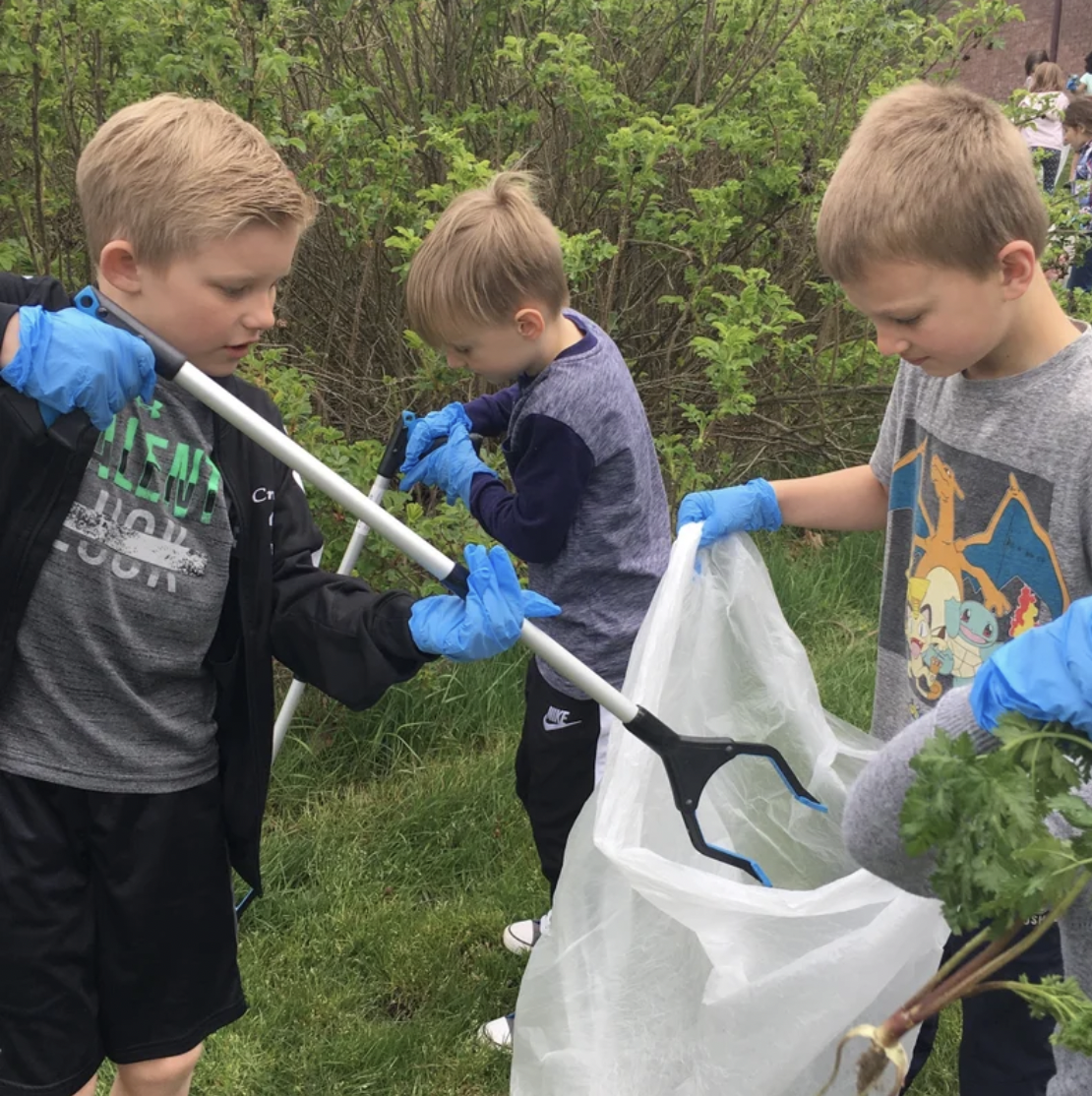 garbage grabber for earth day cleanup