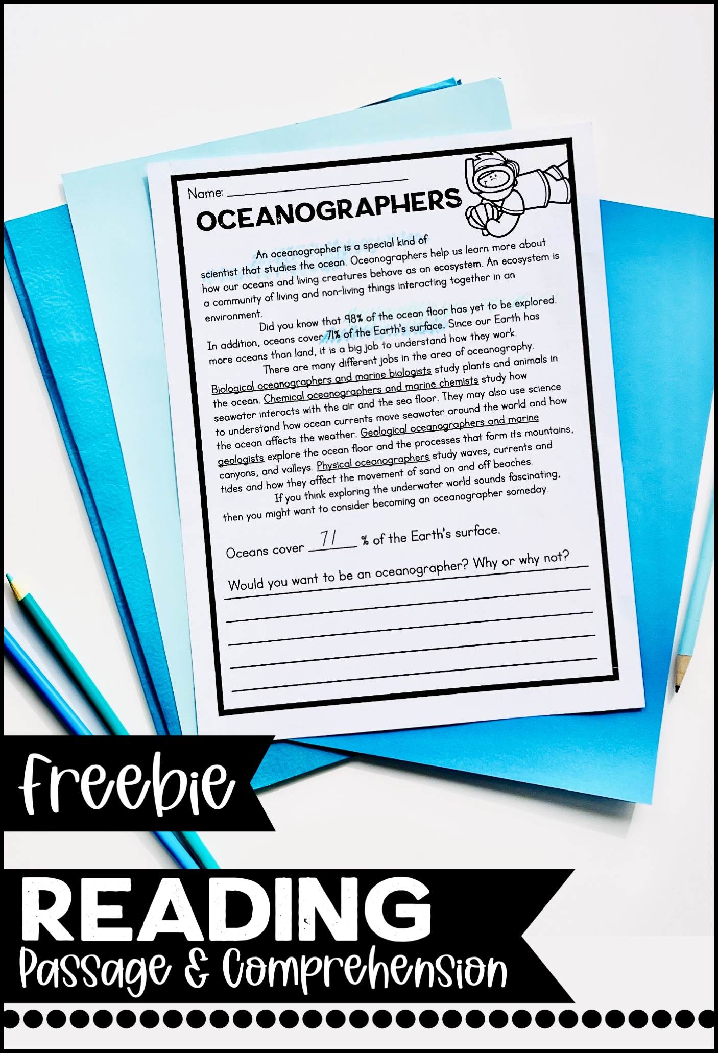 ocean nonfiction passage freebie