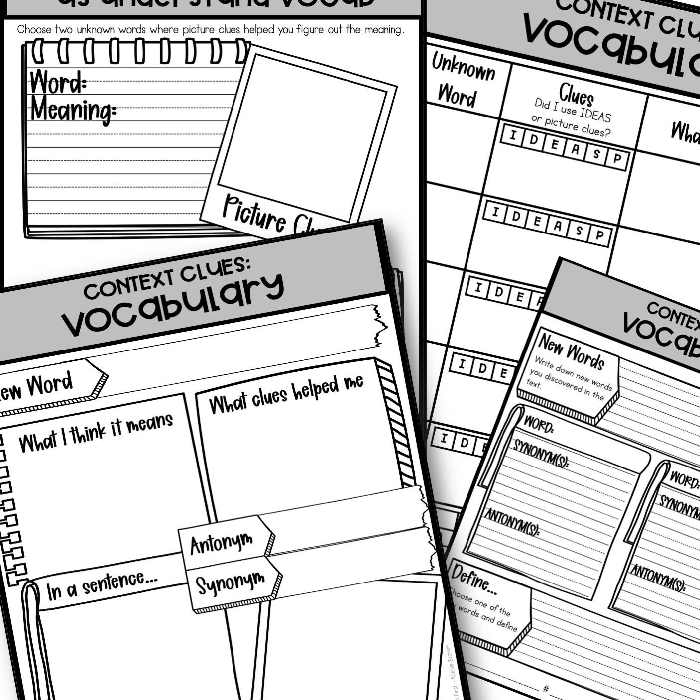 vocabulary worksheets and activities for context clues