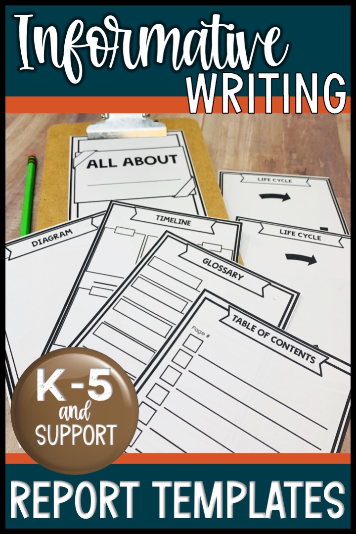 Report Templates for Teaching Informational Writing