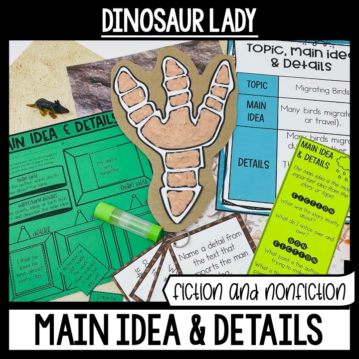 dinosaur lady reading comprehension activities