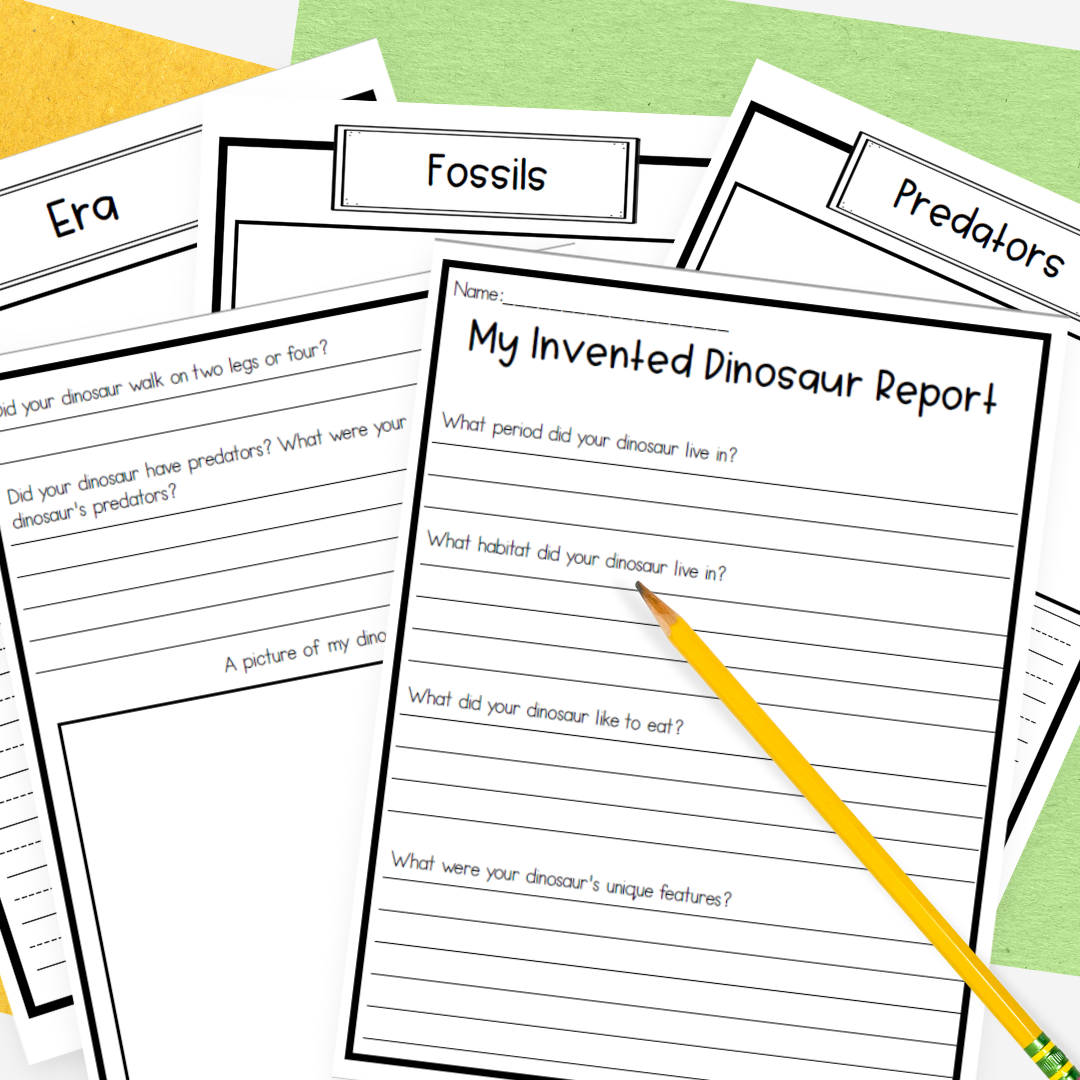 dinosaur report template