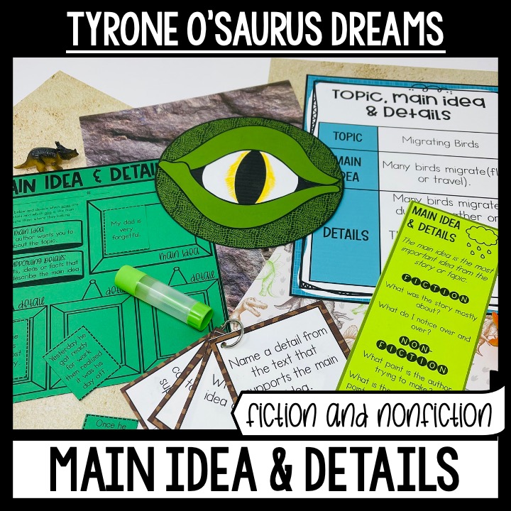 Tyrone O'Saurus Dreams reading activities