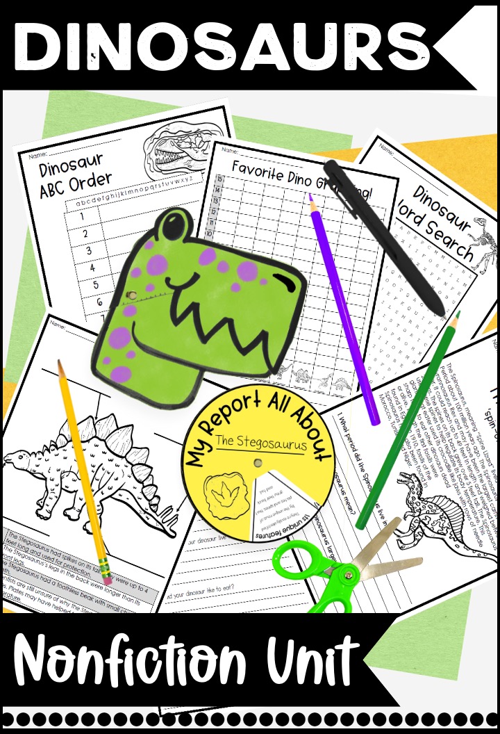 dinosaur reading comprehension nonfiction unit