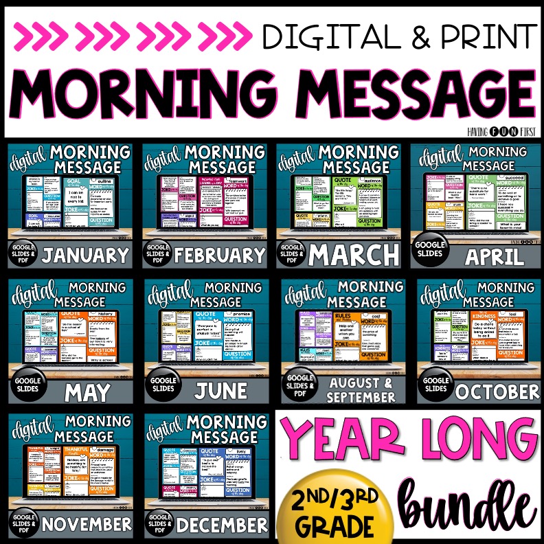 2nd and 3rd grade morning meeting activities for the year