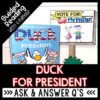Duck for President activities reading comprehension