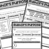 author's purpose worksheets