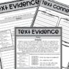 text evidence worksheets