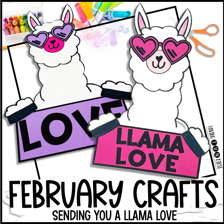 llama valentine craft