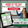 December Morning Messages 4th 5th Grade