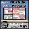 May Morning Meeting Slides 4th & 5th Grade