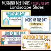 April morning meeting landscape slides
