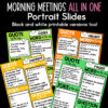 Printable March morning meeting slides 4th 5th grade