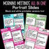 printable April morning meeting slides