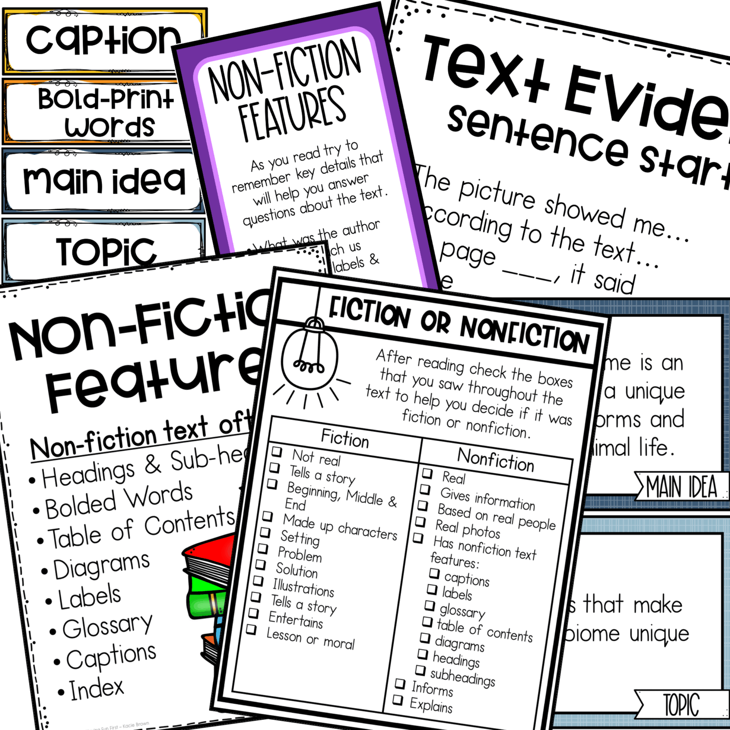 nonfiction text features anchor charts