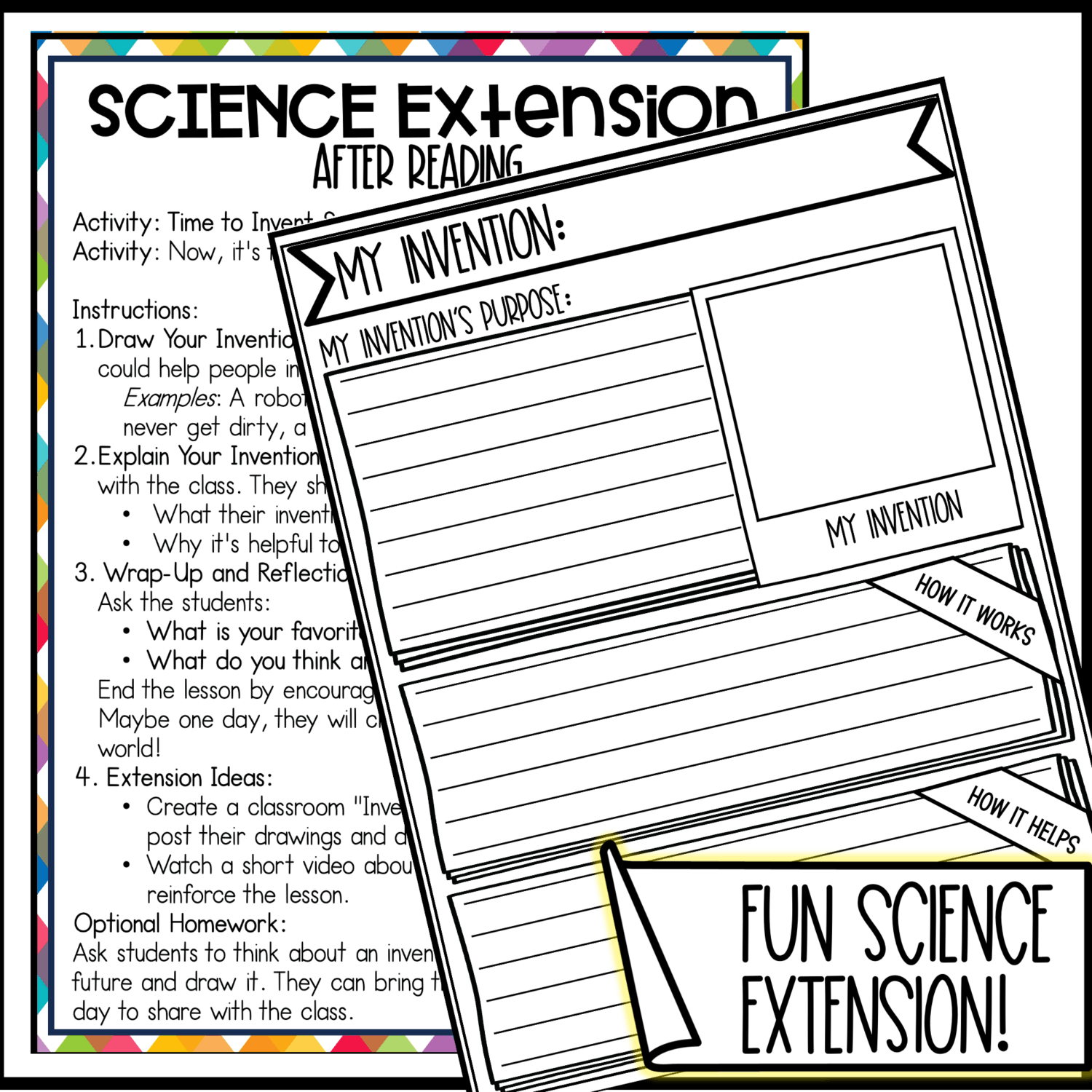 My invention worksheet for kids